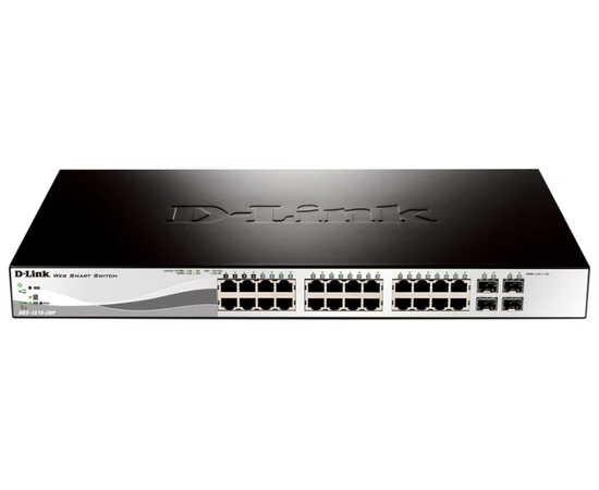  Коммутатор D-Link (DGS-1210-28P/ME/B2A) 24G 24PoE 193W настраиваемый 