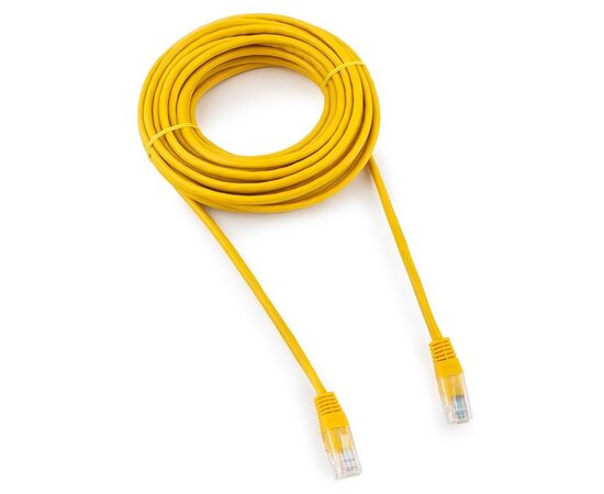 Патч-корд UTP5e, 2 м, литой, многожильный, биметалл CCA, 26AWG, PVC, жёлтый CABLEXPERT PP12-2M/Y 