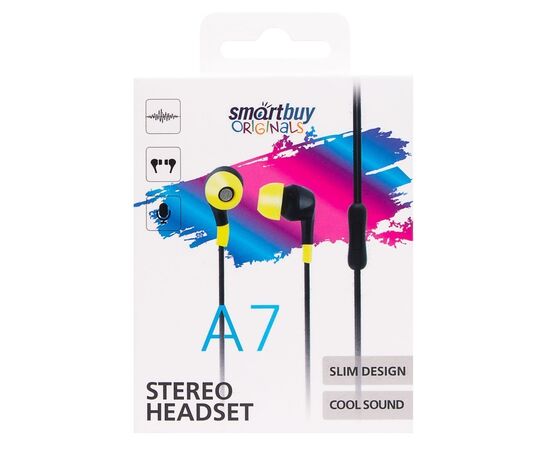  Проводные наушники с микрофоном внутриканальные Smart Buy SBH-013 Jack 3,5 (black) (218022) 
