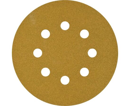  Шлифовальный круг на липучке ABRAFORM Gold Classic AF50-GC-128-8-60 125мм, 8отв., 50штук, P60 