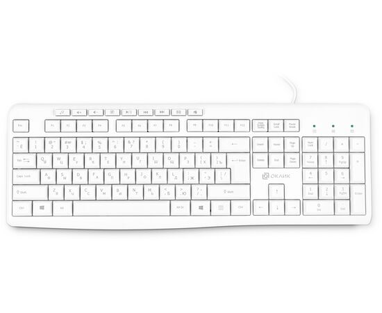 Клавиатура Oklick 305M (1875227) белый USB Multimedia 