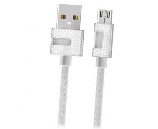  Кабель USB REMAX RC-089m Metal USB - MicroUSB, 2.4А, 1 м, белый 