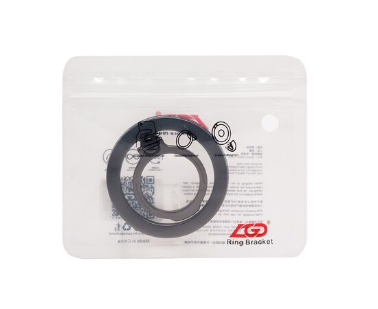  Держатель кольцо (Ring) Popsockets SafeMag металлическое (black) (222709) 