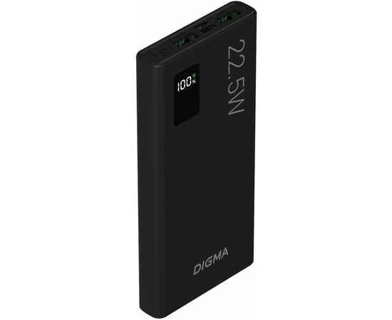  Power Bank Digma DGPF10A (DGPF10A22PBK), 10000мAч черный 