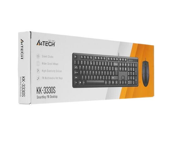  Клавиатура + мышь A4Tech KR-3330S (черный) 
