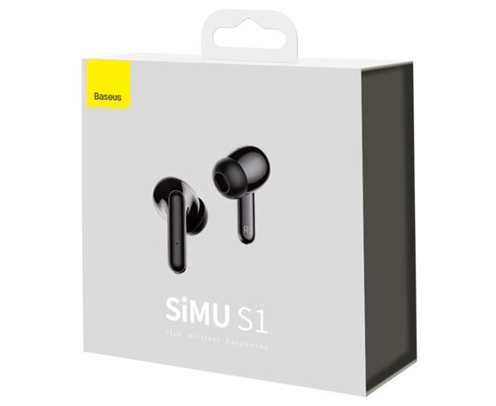  Беспроводные наушники TWS BASEUS SIMU S1, Bluetooth, черный 