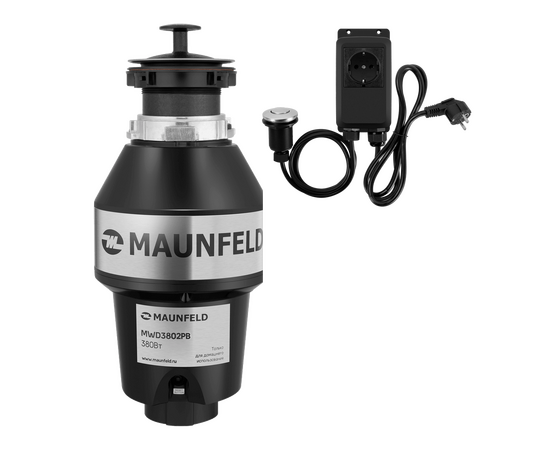  Измельчитель пищевых отходов MAUNFELD MWD3802PB с пневмокнопкой 