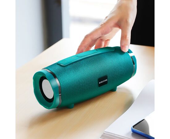  Колонка Bluetooth 5.0 2*5W 1200mAh Borofone BR3 (Peacock blue) 