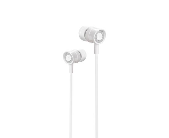  Наушники вакуумные для AUX разъема с микрофоном  длина 1.2м Hoco M37 Pleasant (White) 