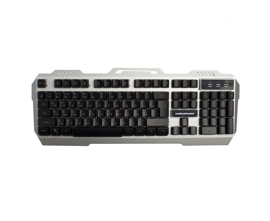  Клавиатура Nakatomi Gaming KG-35U мембранная игровая с подсветкой USB (silver/black) (77092) 