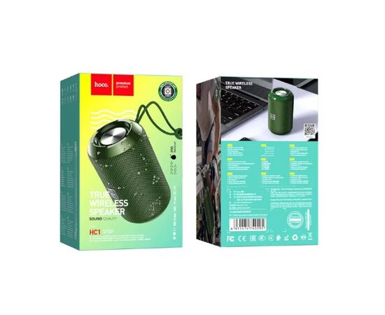  Колонка Bluetooth 5.0 5W 1200mAh Hoco HC1 Trendy sound sports (Dark Green) 