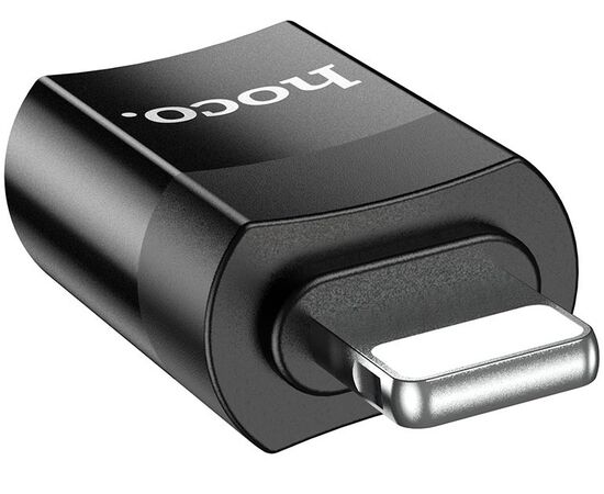  Адаптер для Lightning 8-pin Type-C USB Hoco UA17 (Black) 