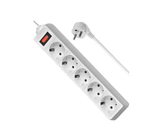  Сетевой фильтр Defender ES, 5 розеток, 3 м (white) (220283) 