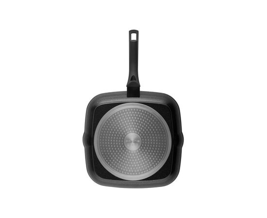  Сковорода-гриль Polaris Monolit 28G, 28х28см, без крышки, черный 