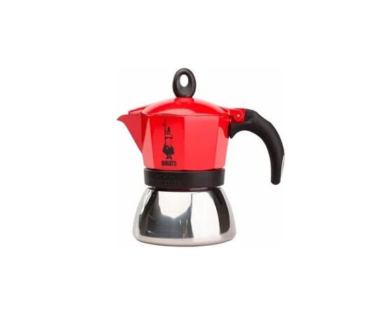  Кофеварка Bialetti Moka Induction 0.27л нерж.сталь красный (6946) 