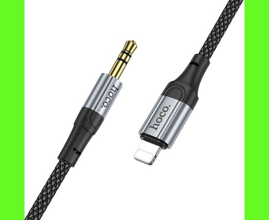  Аудиокабель HOCO UPA26 AUX Jack 3.5 (m) - Lightning (m), 1 м, черный 