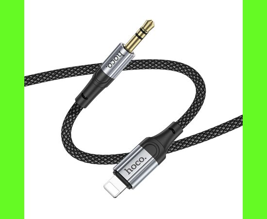  Аудиокабель HOCO UPA26 AUX Jack 3.5 (m) - Lightning (m), 1 м, черный 