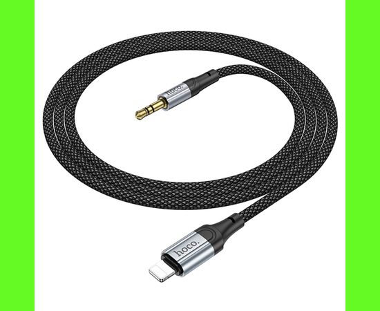 Аудиокабель HOCO UPA26 AUX Jack 3.5 (m) - Lightning (m), 1 м, черный 