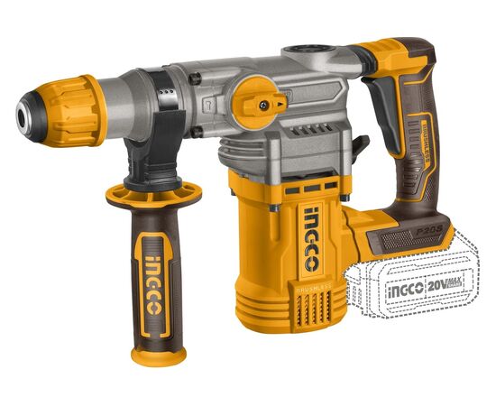  Перфоратор INGCO Super CRHLI202882 BL 20В, 4,5Дж 2хАКБ 4Ач и ЗУ 