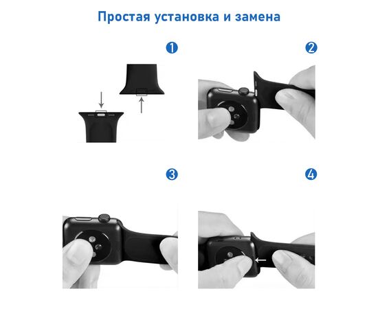 Ремешок силиконовый Great Case Sport для Apple Watch 38/40/41 мм, 225мм, на кнопке, ярко-мятный (50) 