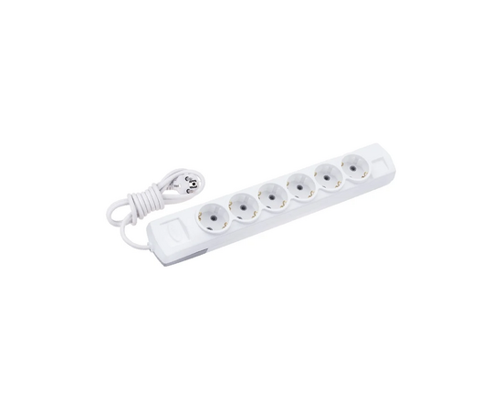  Удлинитель Rexant 13-4114 Premium 6 гнезд, 5м, 3х1,5мм², с/з, белый 