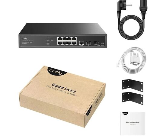  Коммутатор управляемый Cudy GS2008S2 (L2) 8x1Гбит/с 2SFP 