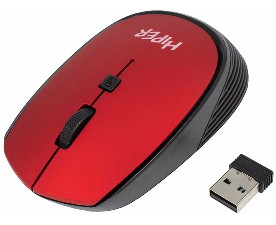  Мышь беспроводная HIPER HOMW-082 1600dpi, красный 