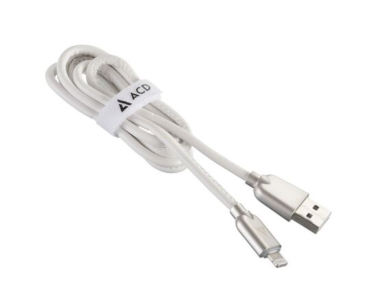  Дата-кабель ACD-Allure (ACD-U926-M1W) Micro кожаный 1м белый 
