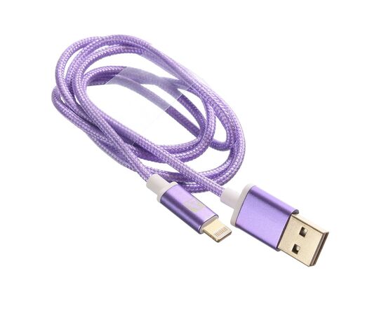  Дата-кабель ACD-Style (ACD-U913-P6P) Lightning 2-сторонние коннекторы нейлон 1м фиолетовый 