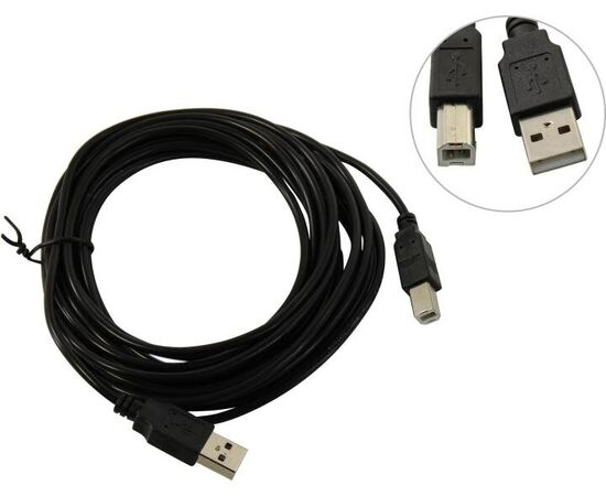  Кабель ExeGate EX-CC-USB2-AMBM-5.0 EX294746RUS USB 2.0 Am/Bm 5м 