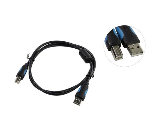  Кабель Vention VAS-A16-B100 USB 2.0 AM/BM 1м черный 