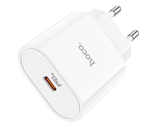  СЗУ HOCO C94A Metro, 1USB, PD20W, Type-C + lightning (белый) 