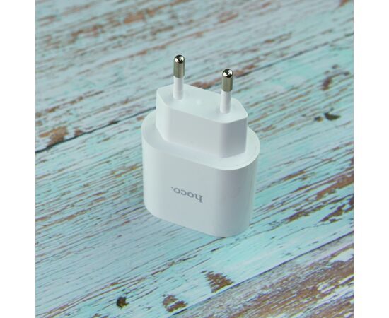  СЗУ HOCO C94A Metro, 1USB, PD20W, Type-C + Type-C (белый) 