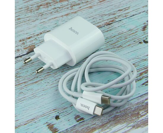  СЗУ HOCO C94A Metro, 1USB, PD20W, Type-C + Type-C (белый) 