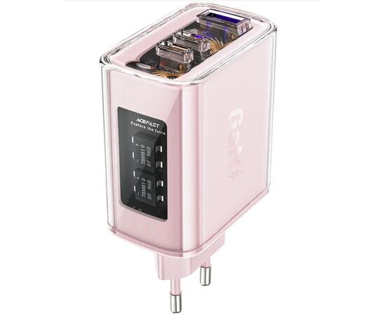  СЗУ ACEFAST A45 Exploration series PD65W GaN 2*USB-C+USB-A (Cherry blossom) 