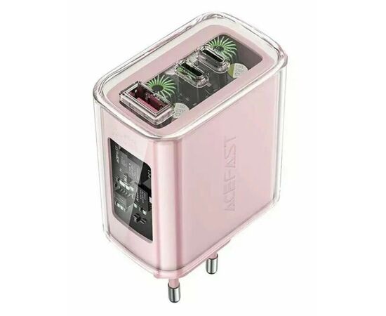  СЗУ ACEFAST A45 Exploration series PD65W GaN 2*USB-C+USB-A (Cherry blossom) 