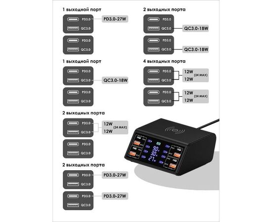  Зарядное устройство SmartiNext SN-CH100WCL черный 