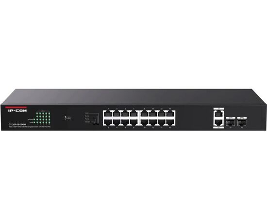  Коммутатор IP-COM G1120P-16-150W 18GE+2SFP Ethernet Unmanaged Switch With 16-Port PoE 