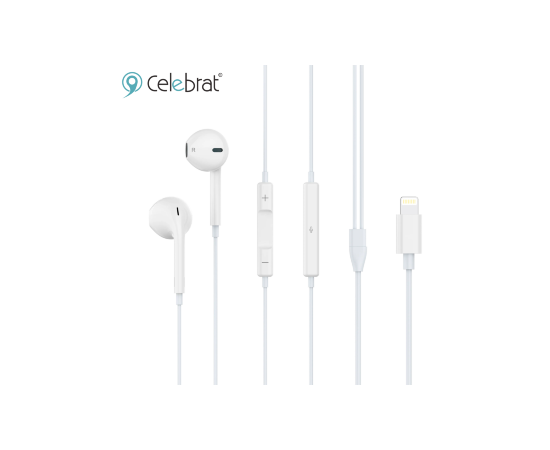  Наушники Celebrat G17 Stereo Music Earphones, белый 