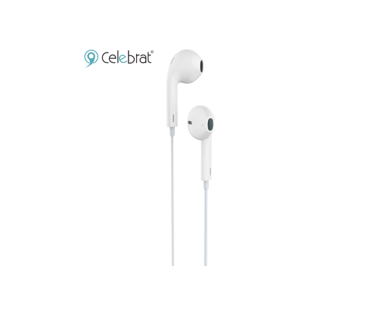  Наушники Celebrat G17 Stereo Music Earphones, белый 