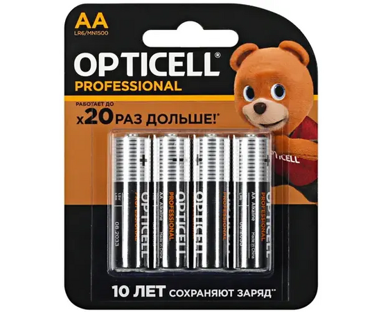  Элемент питания OPTICELL PROFESSIONAL LR6 BL4 (4/48/192/16128) 