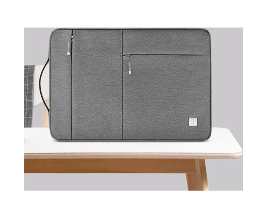  Сумка для ноутбука WiWU Alpha Slim Sleeve 15.6" водостойкий полиэстер (Gray) 