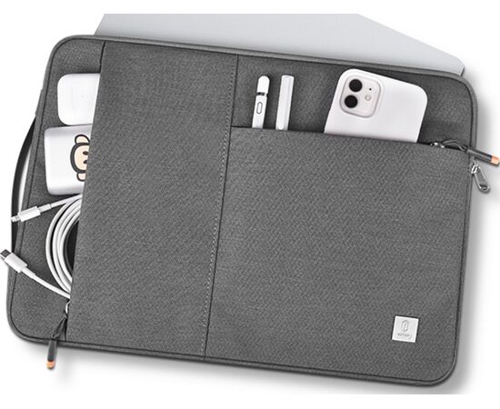  Сумка для ноутбука WiWU Alpha Slim Sleeve 15.6" водостойкий полиэстер (Gray) 