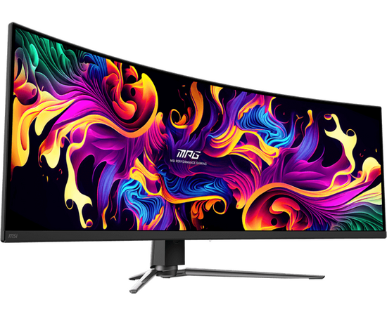  Монитор MSI MPG 491CQP QD-OLED (9S6-3FA84T-010) черный OLED LED 32:9 HDMI M/M матовая HAS Piv 1500000:1 1000cd 178гр/178гр 5120x1440 144Hz DP FHD USB 