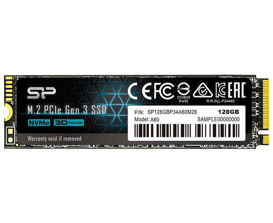  SSD Silicon Power SP128GBP34A60M28 PCI-E x4 128Gb M-Series M.2 2280 