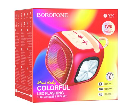  Портативная колонка BOROFONE BR29 Interest, Bluetooth, красный 