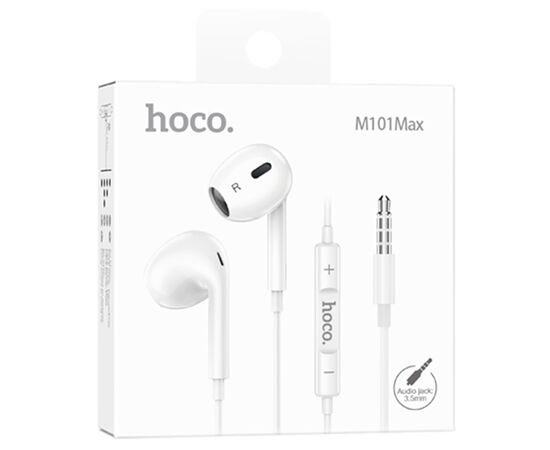  Проводные наушники с микрофоном вкладыши Hoco M101 Max Crystal Jack 3,5  (white) (235088) 
