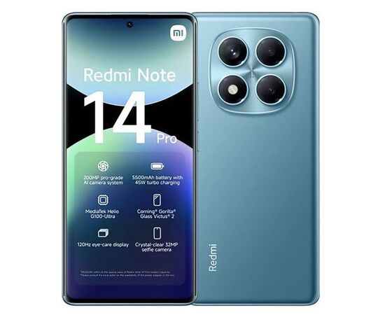  смартфон Xiaomi Redmi Note 14pro 4G 8/512Gb Ocean blue(синий) 