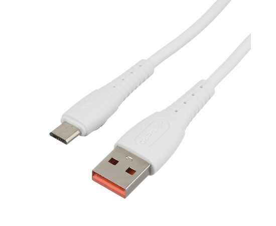  Кабель GoPower GP07M USB (m)-microUSB (m) 1.0м 2.4A силикон белый 