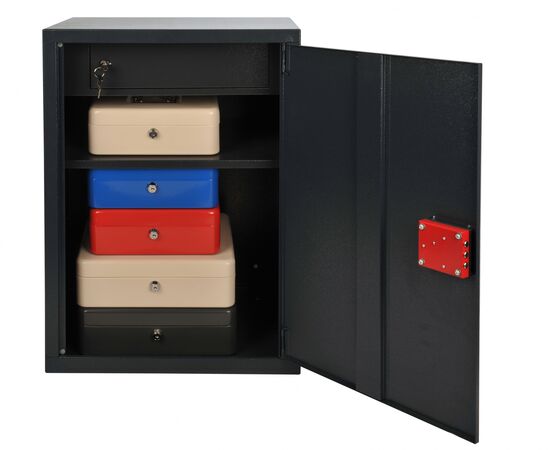  Ящик для денег Cactus CS-CB-004 90x300x240 графитовый 